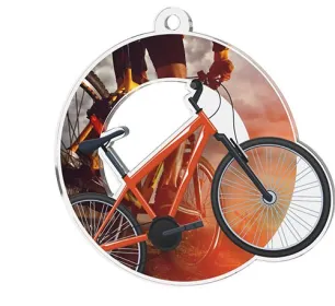 Akrylátová medaile MDA0020M80 | Cyklistika Stuha: ST19, MD průměr: 7