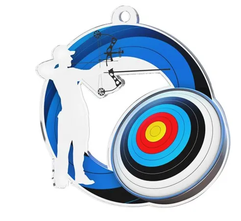 Akrylátová medaile MDA0020M84 | Lukostřelba Stuha: ST8, MD průměr: 5