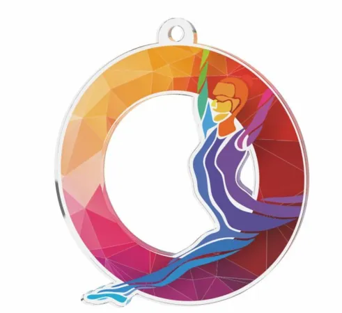 Akrylátová medaile MDA0020M86 | Gymnastika Stuha: ST8, MD průměr: 7