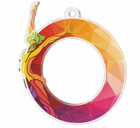 Akrylátová medaile MDA0020M87 | Gymnastika Stuha: ST7, MD průměr: 6