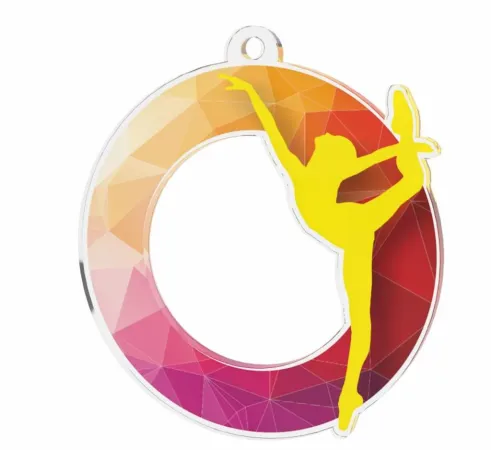 Akrylátová medaile MDA0020M88 | Gymnastika Stuha: ST11, MD průměr: 7