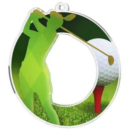 Akrylátová medaile MDA0020M60 | Golf Stuha: ST18, MD průměr: 5