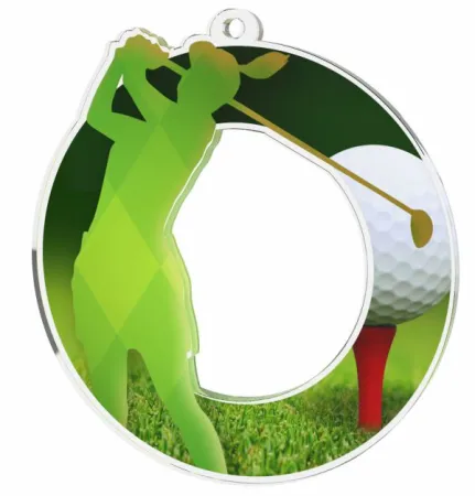 Akrylátová medaile MDA0020M60 | Golf Stuha: ST18, MD průměr: 5
