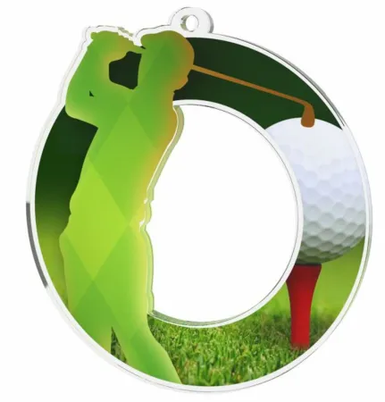 Akrylátová medaile MDA0020M61 | Golf Stuha: ST5, MD průměr: 7