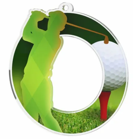 Akrylátová medaile MDA0020M61 | Golf Stuha: ST5, MD průměr: 7