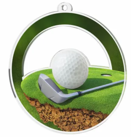 Akrylátová medaile MDA0020M62 | Golf Stuha: ST4, MD průměr: 5