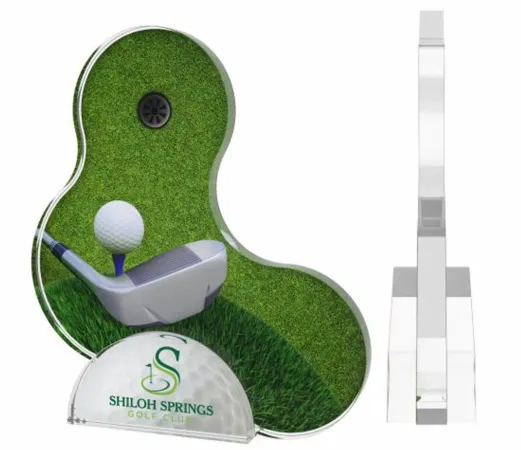 Akrylátová trofej ASL001M2 | Golf Výška cm: 15.5, Šířka cm: 13.5