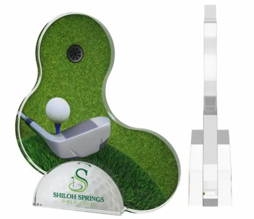 Akrylátová trofej ASL001M2 | Golf Výška cm: 15.5, Šířka cm: 13.5