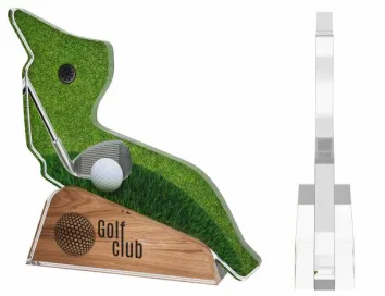 Akrylátová trofej ASL002M1 | Golf Výška cm: 17, Šířka cm: 17