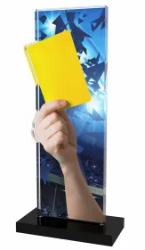 Akrylátová trofej APLAM06 | Fotbal Výška cm: 18, Šířka cm: 9