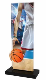 Akrylátová trofej APLAM11 | Basketball Výška cm: 22, Šířka cm: 9