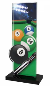 Akrylátová trofej APLAM16 | Billiard Výška cm: 18, Šířka cm: 9