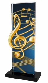 Akrylátová trofej APLAM23 | Hudba Výška cm: 22, Šířka cm: 8.5
