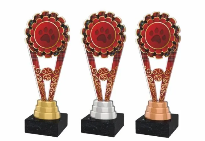 Akrylátová trofej ACUTM76 Výška cm: 26, Barva: zlato, Podstavec: černý