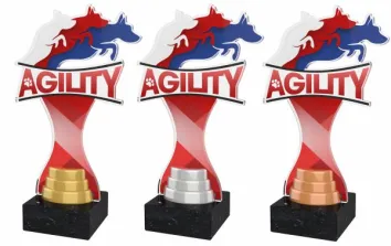 Akrylátová trofej ACBTM41 | Kynologie Výška cm: 26,5, Barva: stříbro