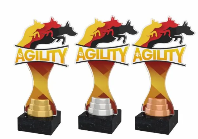 Akrylátová trofej ACBTM44 | Kynologie Výška cm: 26,5, Barva: bronz