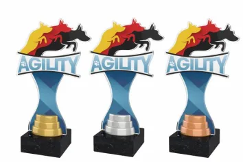 Akrylátová trofej ACBTM46 | Kynologie Výška cm: 26,5, Barva: stříbro