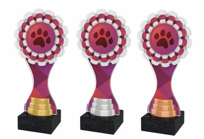 Akrylátová trofej ACBTM52 | Kynologie Výška cm: 26,5, Barva: stříbro