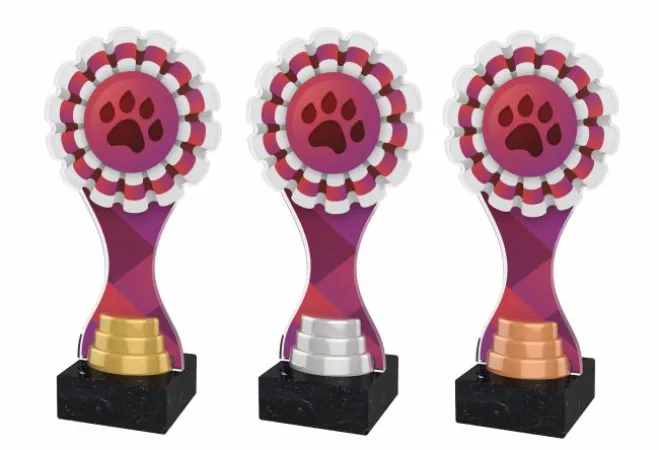 Akrylátová trofej ACBTM52 | Kynologie Výška cm: 26,5, Barva: stříbro