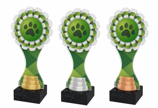 Akrylátová trofej ACBTM53 | Kynologie Výška cm: 26,5, Barva: stříbro