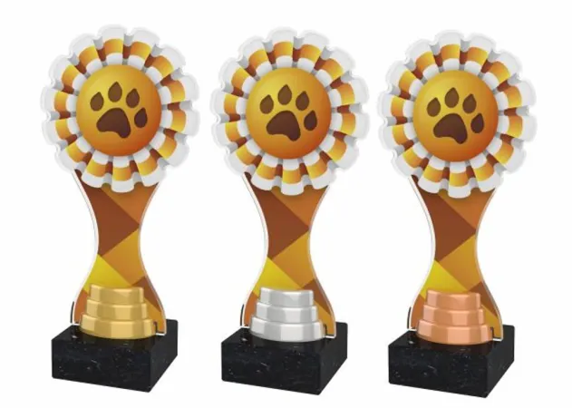 Akrylátová trofej ACBTM54 | Kynologie Výška cm: 23,5, Barva: stříbro