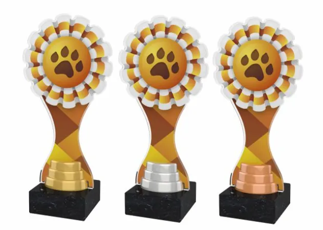 Akrylátová trofej ACBTM54 | Kynologie Výška cm: 23,5, Barva: stříbro
