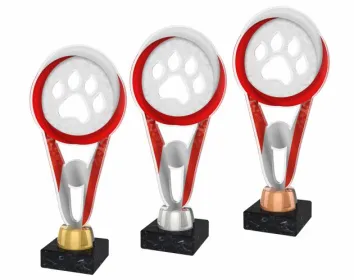 Akrylátová trofej ACUTMINIM76 | Kynologie Výška cm: 16, Barva: zlato, Podstavec: bílý