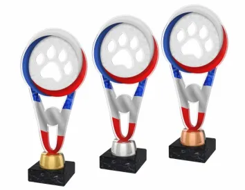 Akrylátová trofej ACUTMINIM79 | Kynologie Výška cm: 17, Barva: bronz, Podstavec: bílý