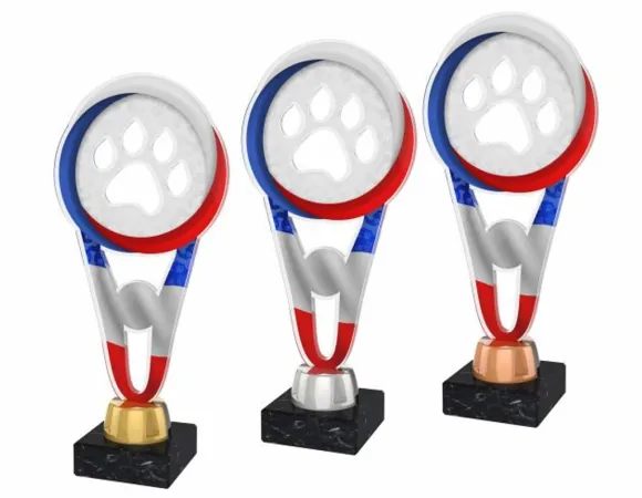 Akrylátová trofej ACUTMINIM79 | Kynologie Výška cm: 17, Barva: bronz, Podstavec: bílý
