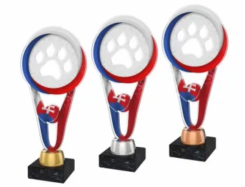 Akrylátová trofej ACUTMINIM82 | Kynologie Výška cm: 17, Barva: bronz, Podstavec: bílý