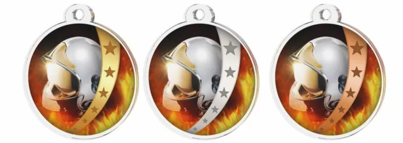 Akrylátová medaile MDA0030M04 Barva: zlato, Stuha: ST9, Tloušťka mm: 3