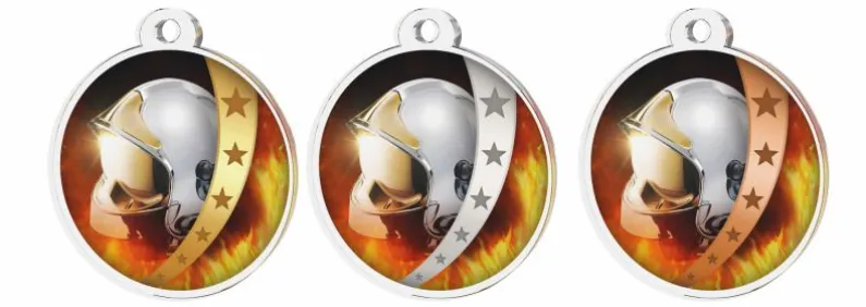 Akrylátová medaile MDA0030M04 Barva: zlato, Stuha: ST9, Tloušťka mm: 3