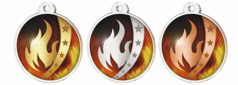 Akrylátová medaile MDA0030M07 Barva: zlato, Stuha: ST1, Tloušťka mm: 4