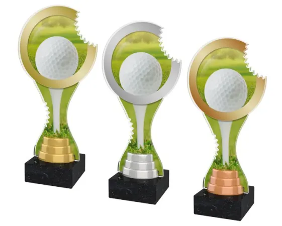 Akrylátová trofej ACBT001M1 Výška cm: 23,5, Barva: zlato, Podstavec: černý