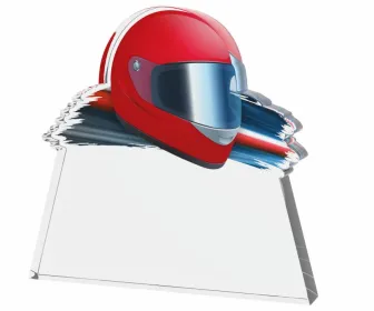 Akrylátová trofej TAC001M08 | Motorsport Výška cm: 13.5, Šířka cm: 14.5