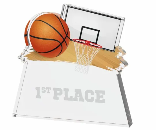 Akrylátová trofej TAC001M06 | Basketball Výška cm: 8, Šířka cm: 7.5