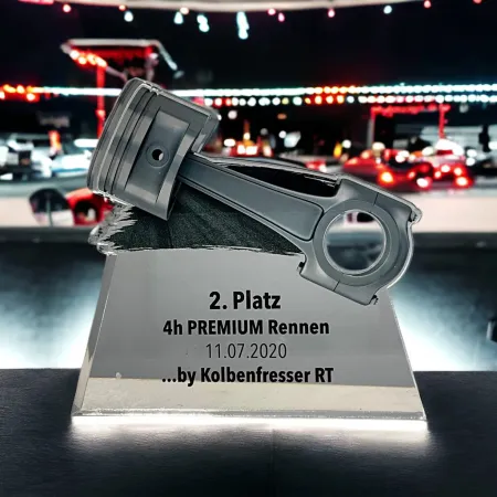 Akrylátová trofej TAC001M02 | Motorsport Výška cm: 13.5, Šířka cm: 14.5