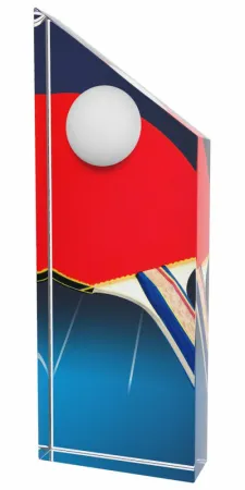 Akrylátová trofej ACC001M17 | Stolní tenis Výška cm: 18, Průměr cm: 6,5