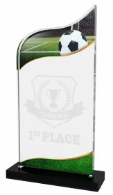 Akrylátová trofej APLA006M04 | Fotbal Výška cm: 21, Šířka cm: 10