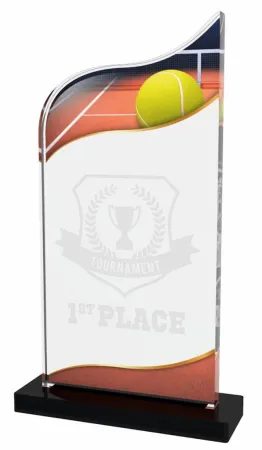 Akrylátová trofej APLA006M05 | Tenis Výška cm: 19.5, Šířka cm: 10