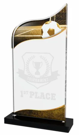 Akrylátová trofej APLA006NM01 | Fotbal Výška cm: 18, Šířka cm: 10