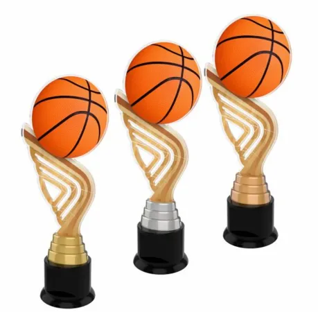 Akrylátová trofej ACTA0002M11 | Basketball Výška cm: 31, Barva: stříbro
