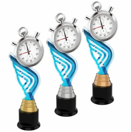 Akrylátová trofej ACTA0002M12 | Plavání Výška cm: 31, Barva: stříbro