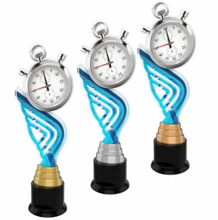 Akrylátová trofej ACTA0002M12 | Plavání Výška cm: 31, Barva: stříbro