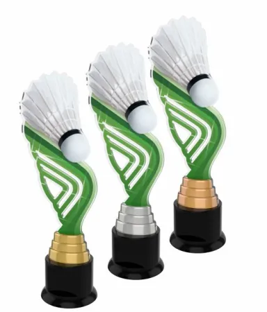 Akrylátová trofej ACTA0002M16 | Badminton Výška cm: 29, Barva: bronz