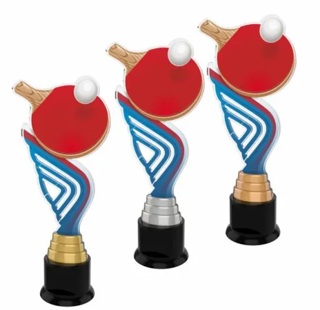 Akrylátová trofej ACTA0002M18 | Stolní tenis Výška cm: 27, Barva: bronz