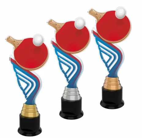 Akrylátová trofej ACTA0002M18 | Stolní tenis Výška cm: 27, Barva: bronz