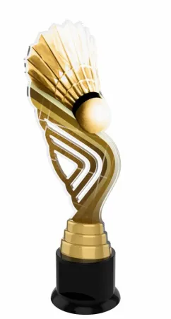 Akrylátová trofej ACTAR0002M3 | Badminton Výška cm: 27, Barva: bronz