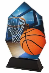 Akrylátová trofej ACSC001M03 | Basketball Výška cm: 17.5, Šířka cm: 11.5
