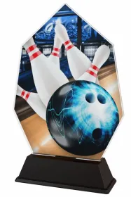 Akrylátová trofej ACSC001M04 | Bowling Výška cm: 15.5, Šířka cm: 9.5